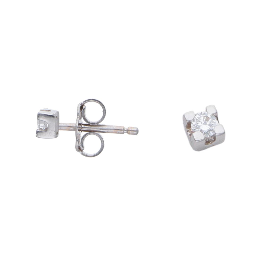 Orecchini punto luce con diamanti ct 0,11 - ORO&CO