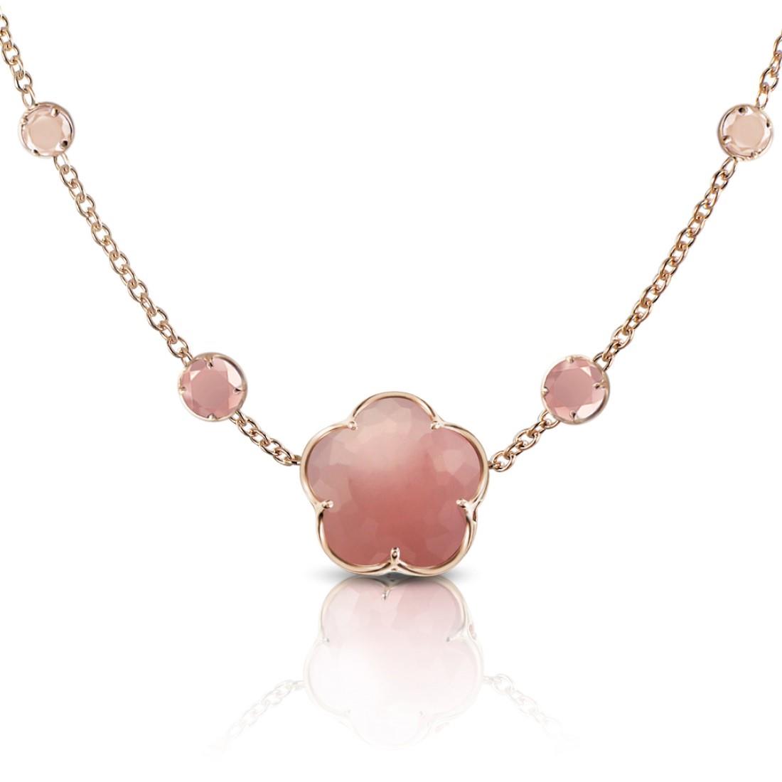 Rose quartz necklace - PASQUALE BRUNI