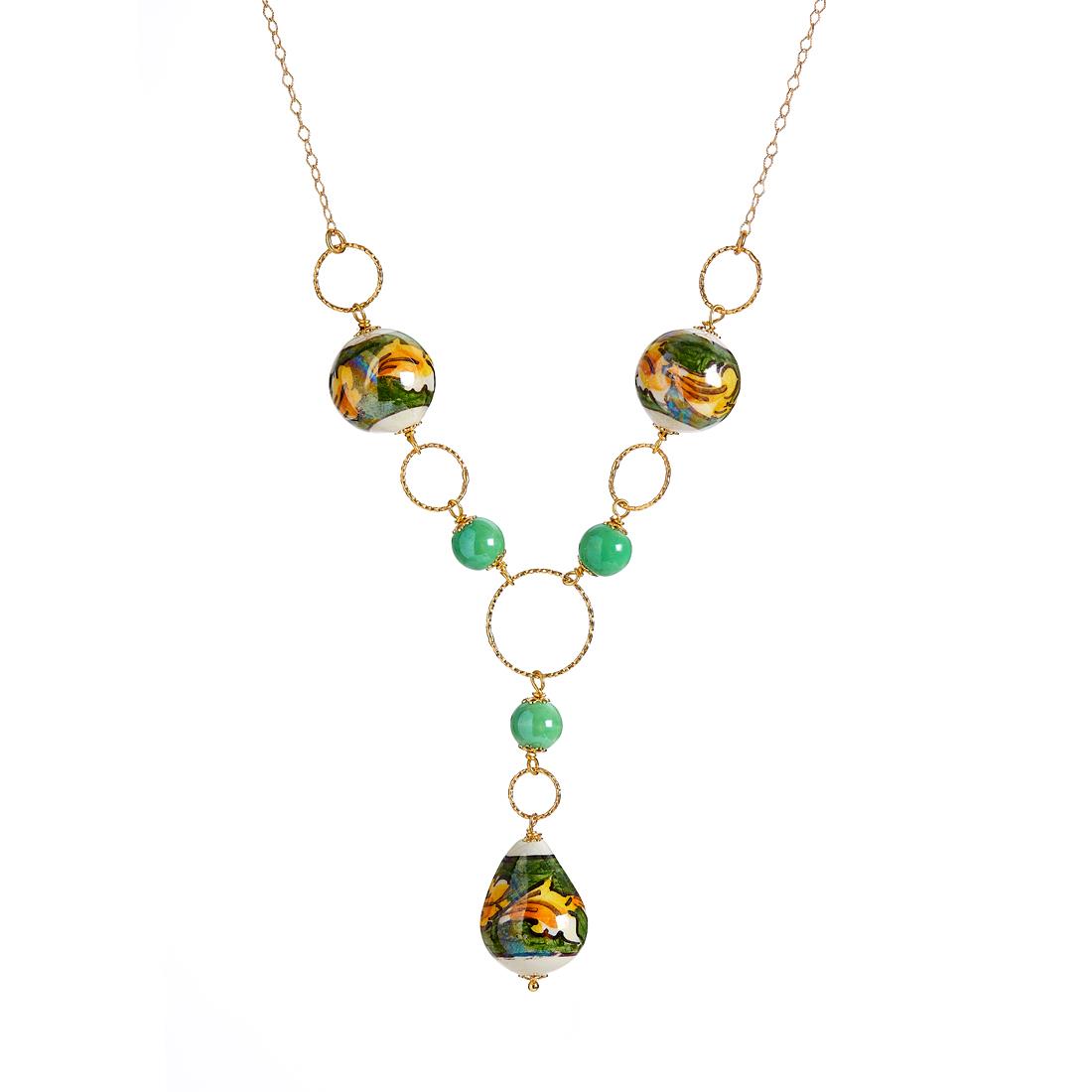 Collar de plata y cer&aacute;mica - LE PERLE DI CALTAGIRONE