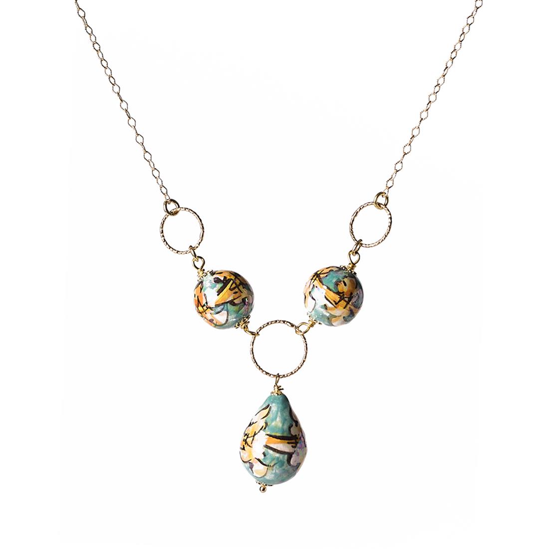 Collar de plata y cer&aacute;mica - LE PERLE DI CALTAGIRONE