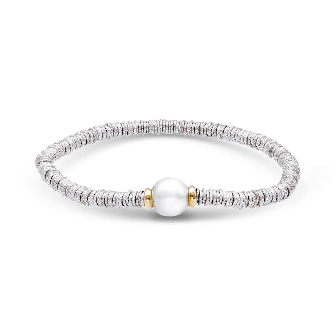 Pulsera de plata con perla - ROBERTO DEMEGLIO