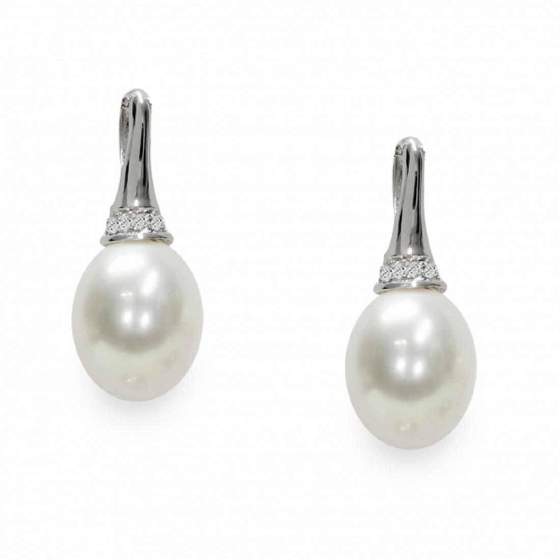 Orecchini con perle e zirconi - MAYUMI