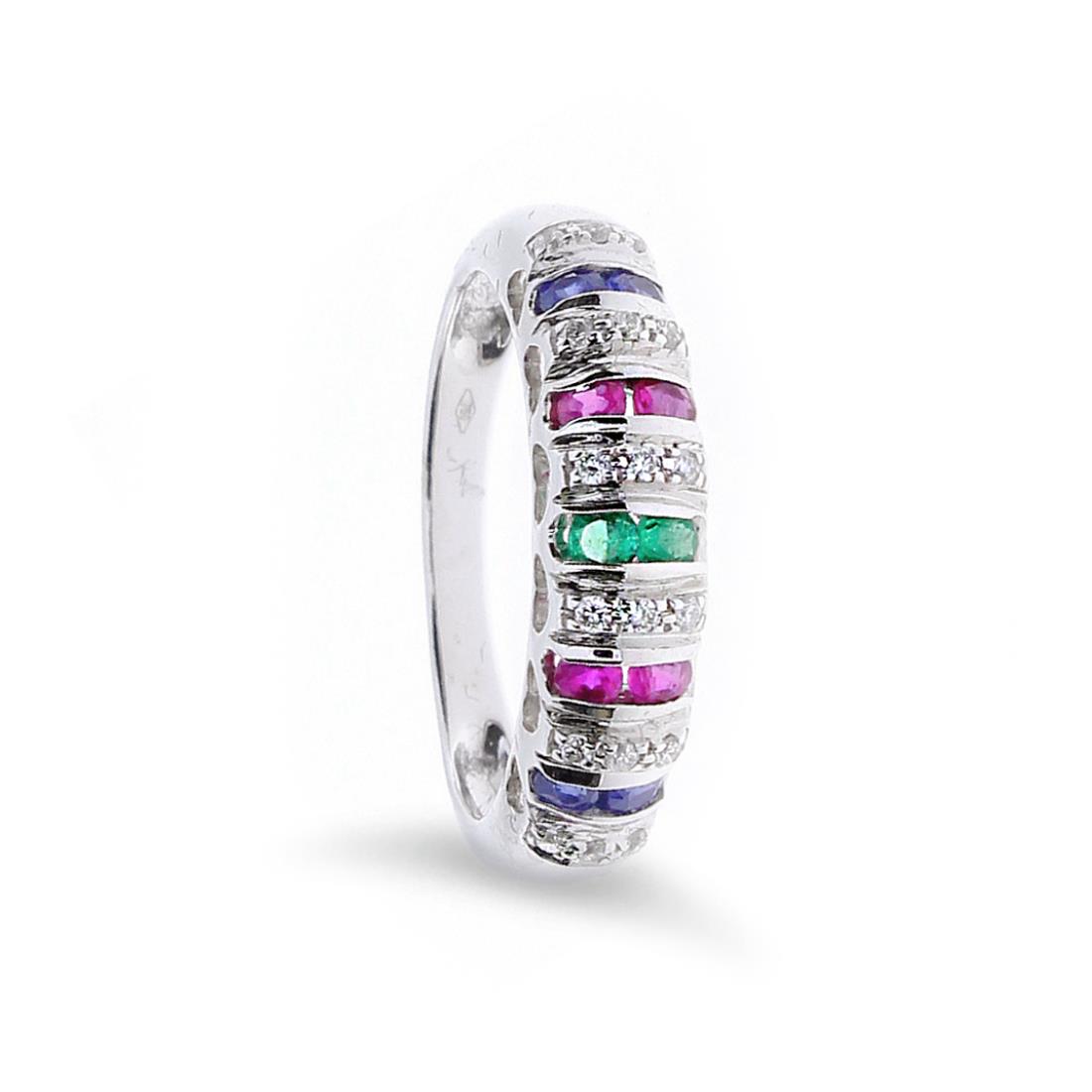 Anillo con diamantes y piedras preciosas - BLISS