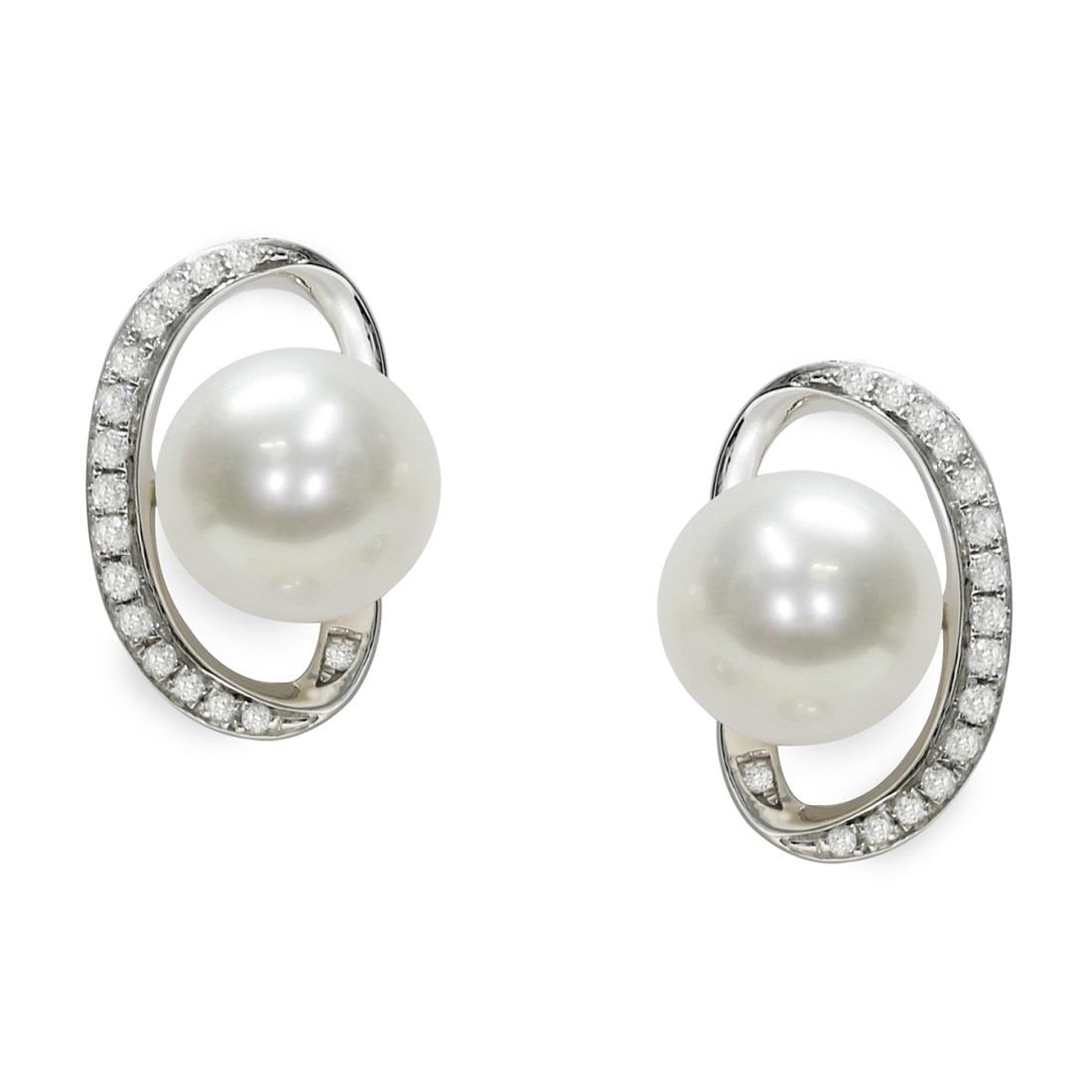 Pendientes con perlas y zircones - MAYUMI