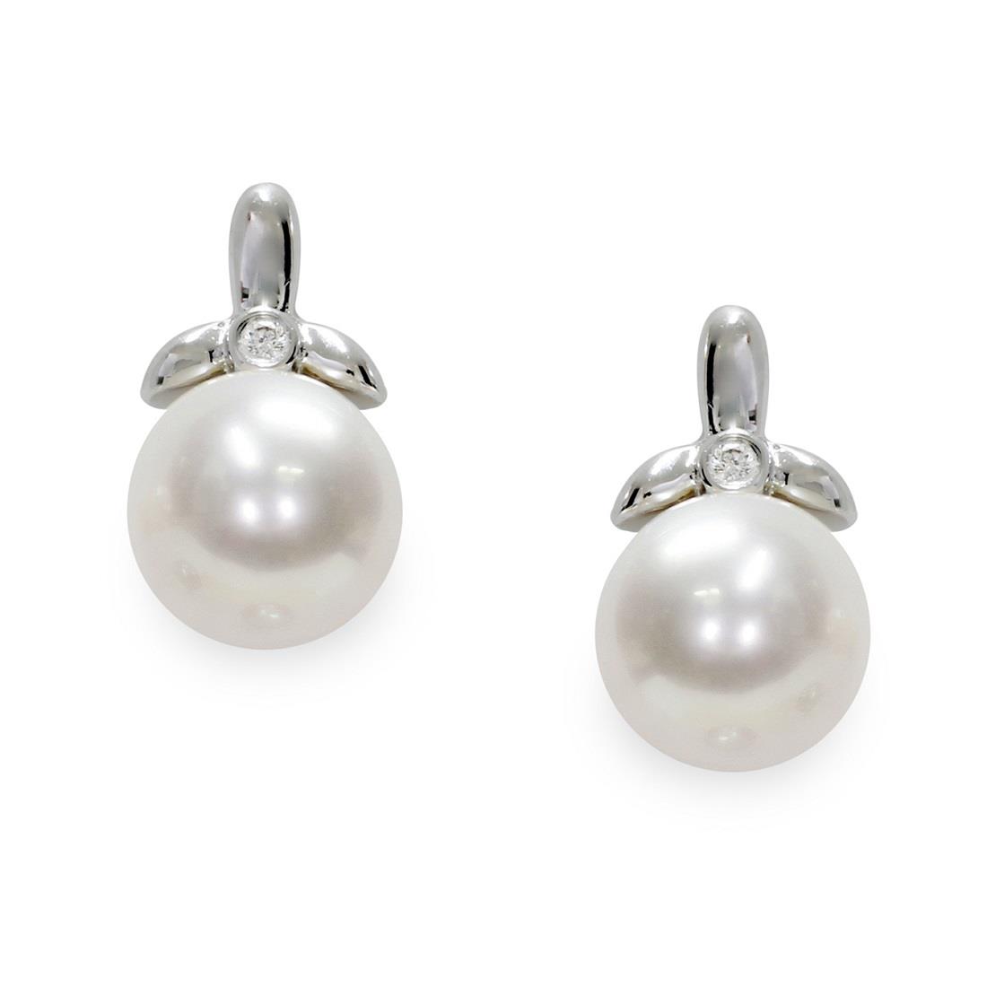 Orecchini con perle e diamanti - MAYUMI