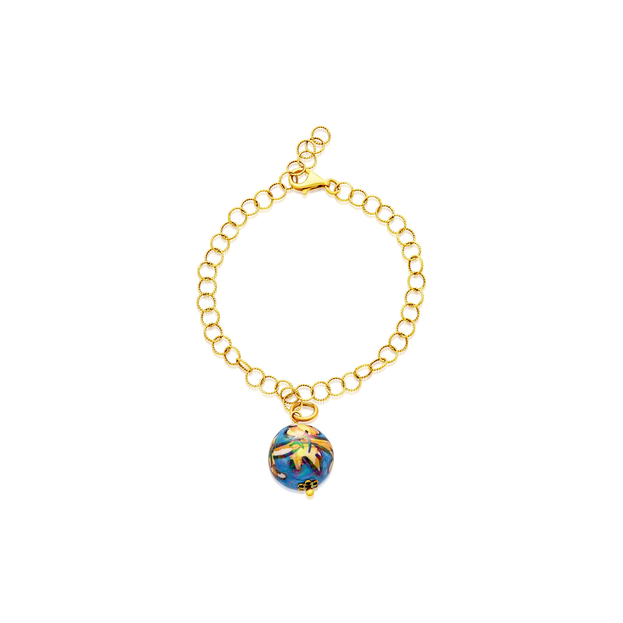 Bracciale Perla in argento e ceramica - LE PERLE DI CALTAGIRONE