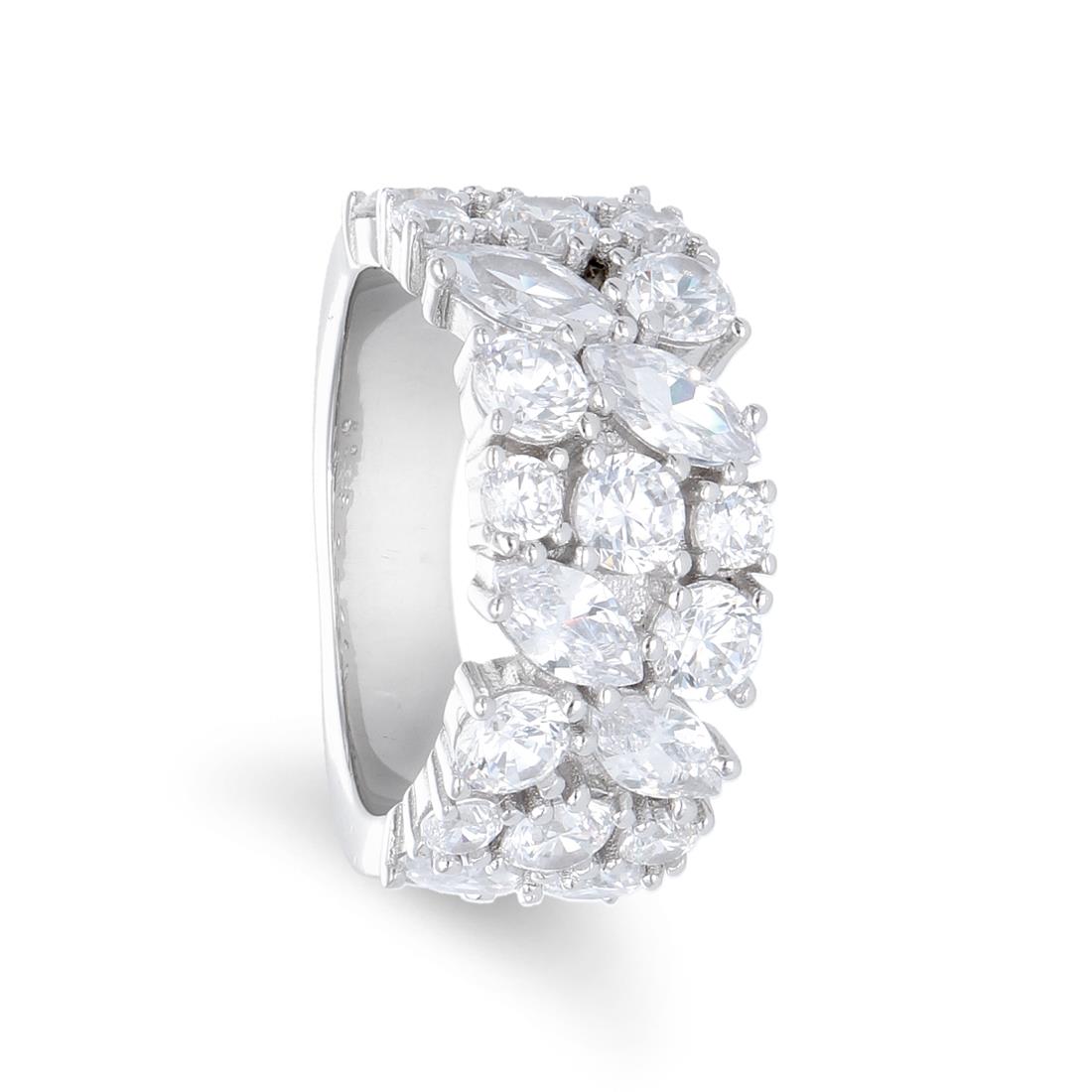 Anillo con zirconia cubicos blancos - ORO&CO 925