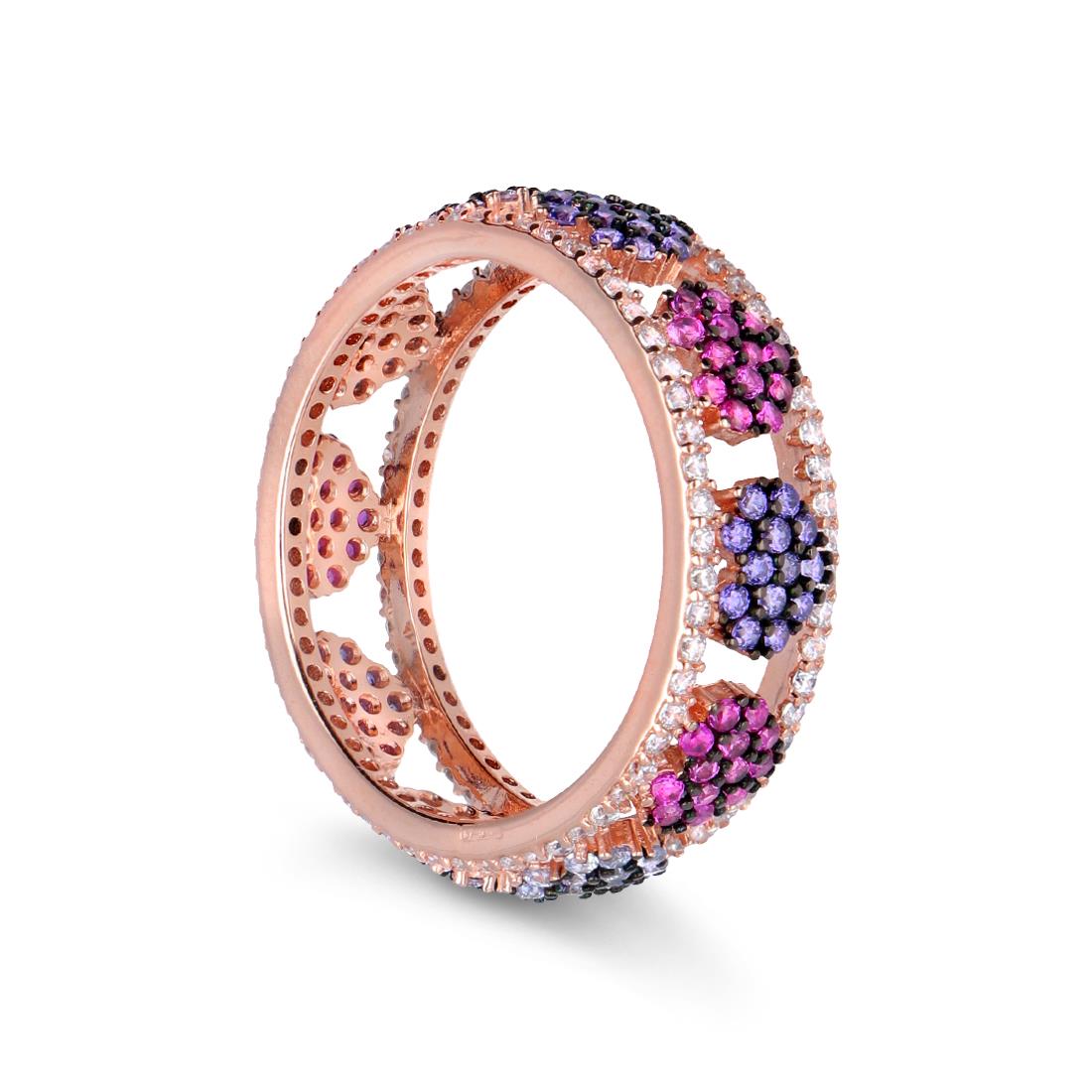 Anello a fascia con cuori  - ORO&CO 925