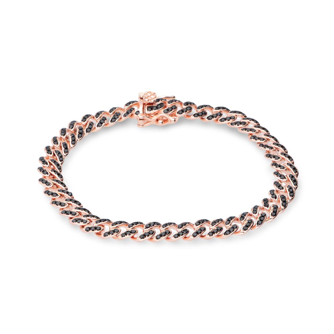 Bracciale maglia catena in argento rosato - ORO&CO 925