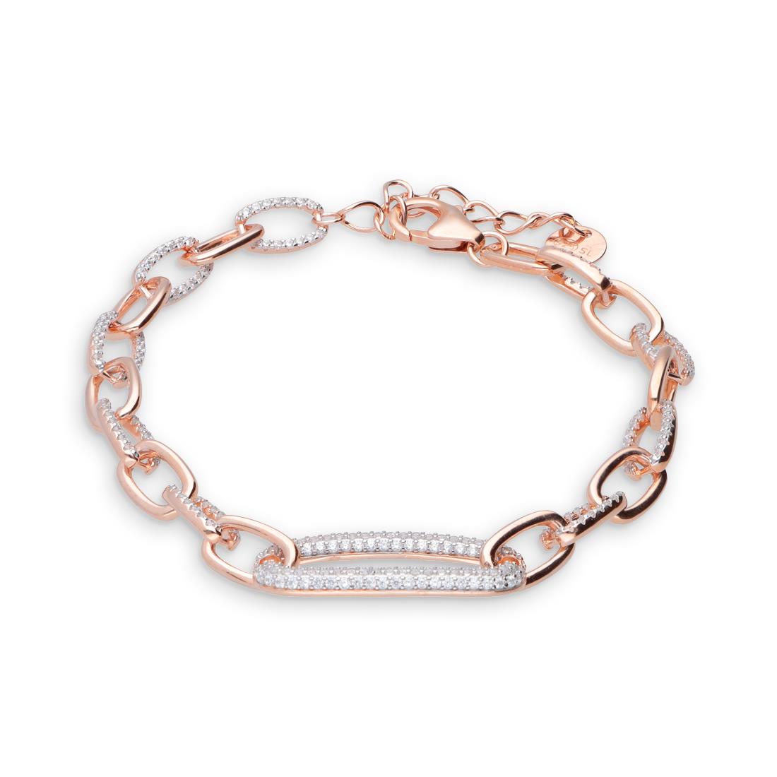 Bracciale catena in argento con zirconi - ORO&CO 925