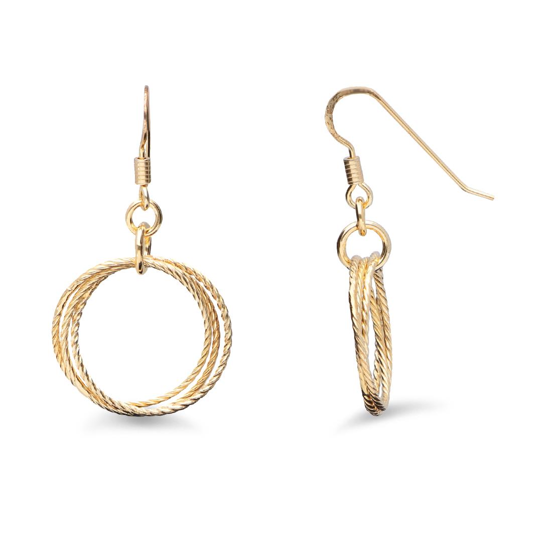 Drop earrings in gilded silver - ORO&CO 925