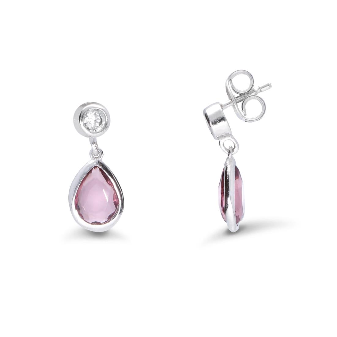 Orecchini in argento con pietra - ORO&CO 925