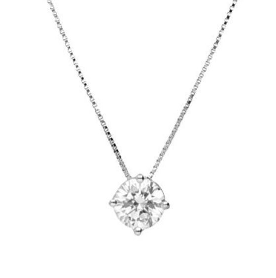 Collana punto luce in oro bianco con diamanti ct. 0,52 - ALFIERI & ST. JOHN