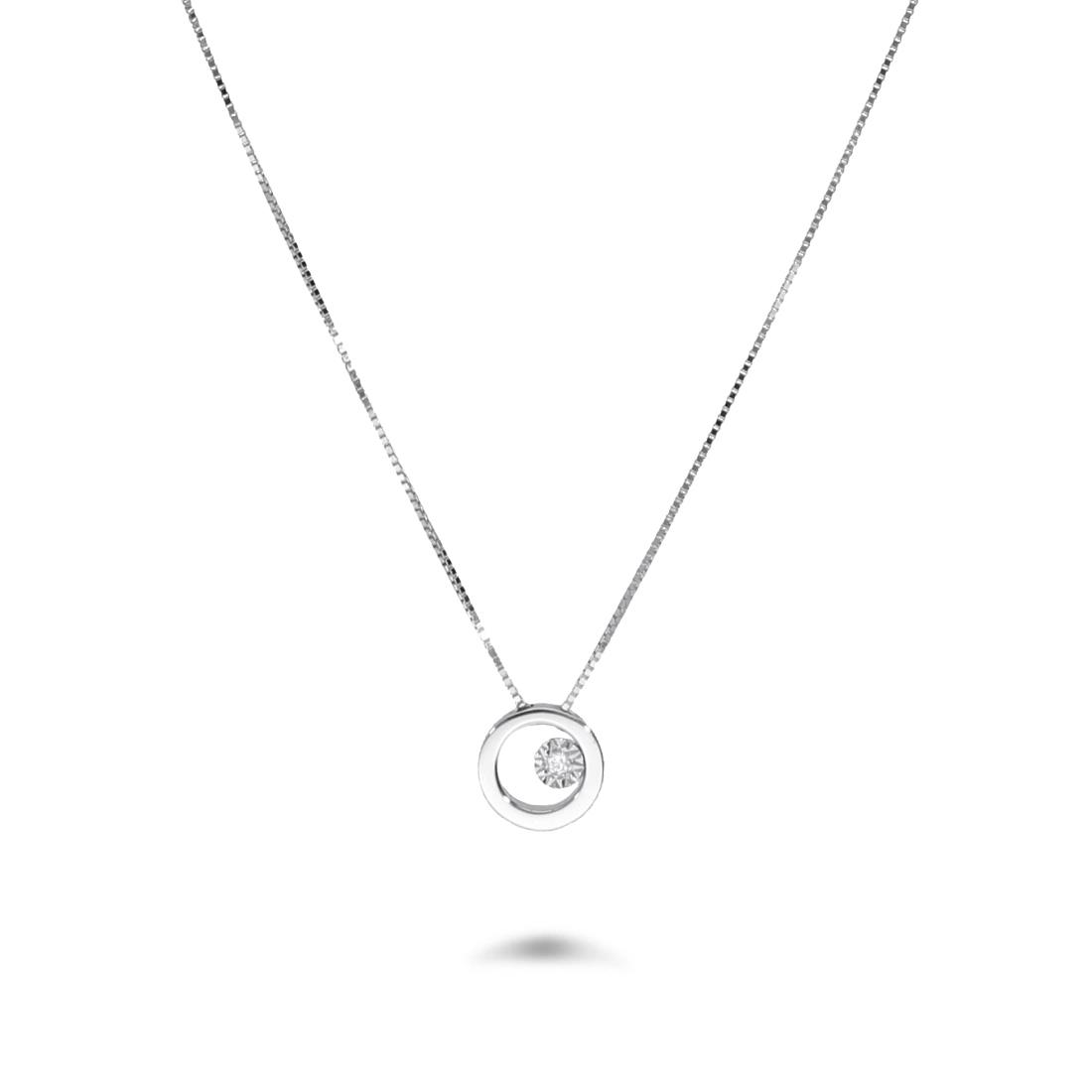Collar de oro con diamante ct. 0,008 - ORO&CO