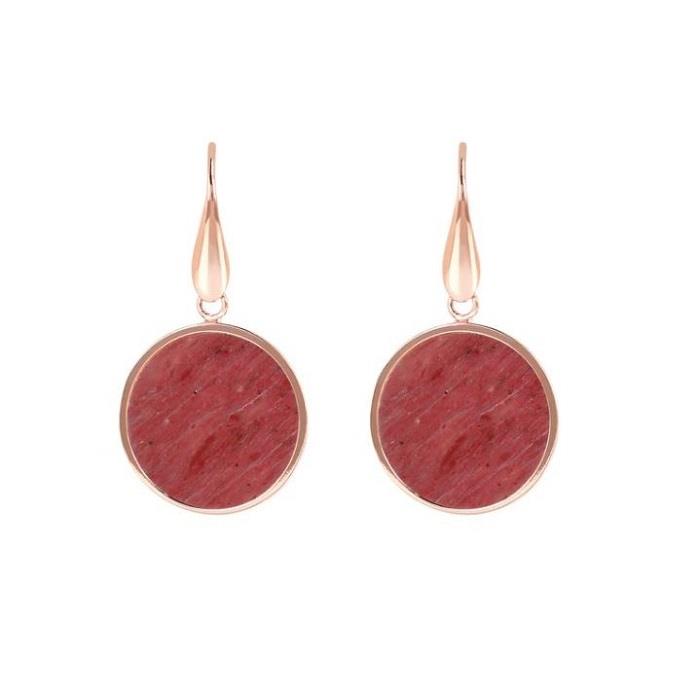 Gold-plated earrings with stones - BRONZALLURE