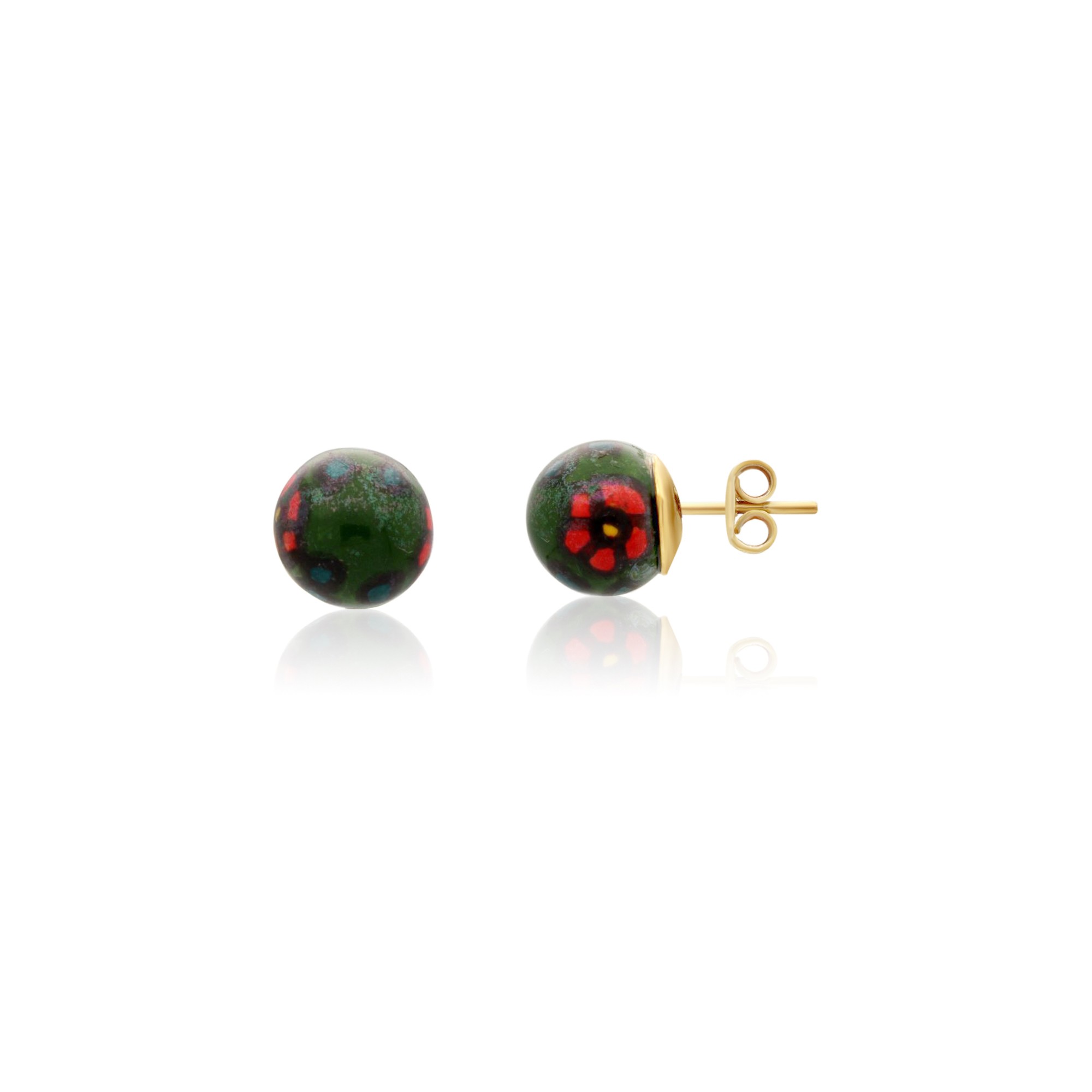 Orecchini Perla in argento e ceramica - LE PERLE DI CALTAGIRONE