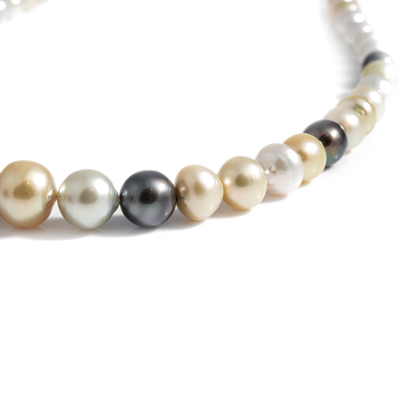 Collar dos hilos de perlas multicolor - MAYUMI