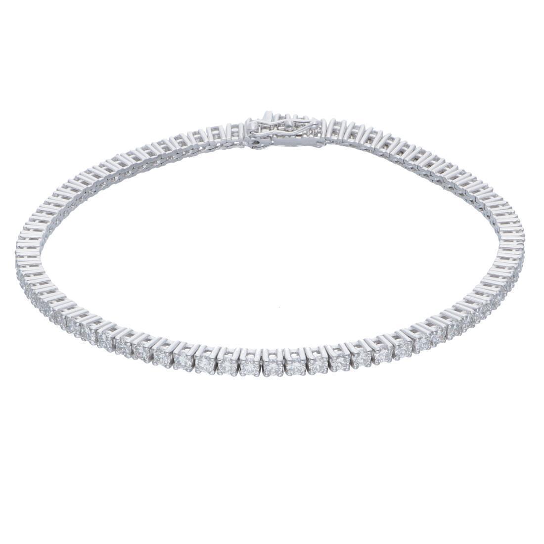 Pulsera tennis con diamantes ct 3,20 - ALFIERI & ST. JOHN