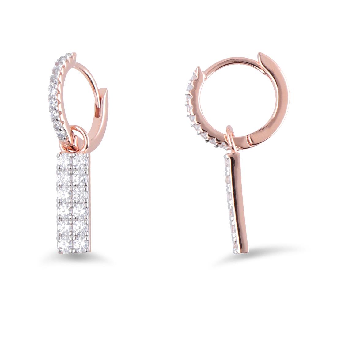 Pendientes de plata con zircones  - ORO&CO 925