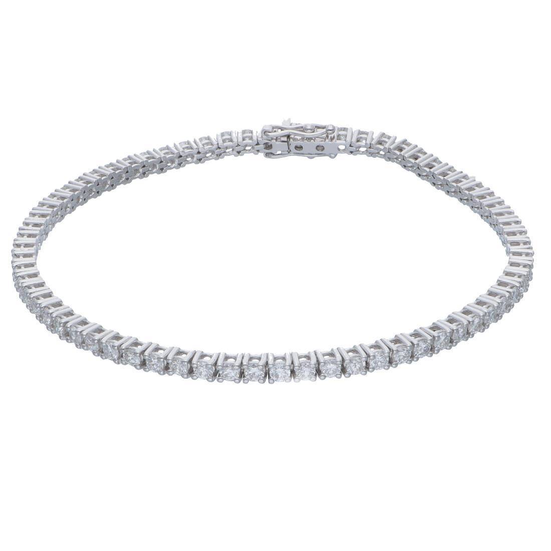 Pulsera tenis en oro y diamantes ct. 2,57 - ALFIERI & ST. JOHN