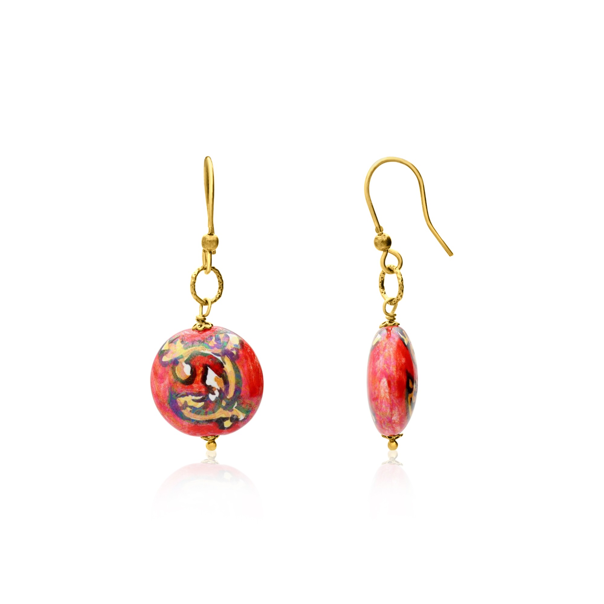 Orecchini Nara in argento e ceramica - LE PERLE DI CALTAGIRONE