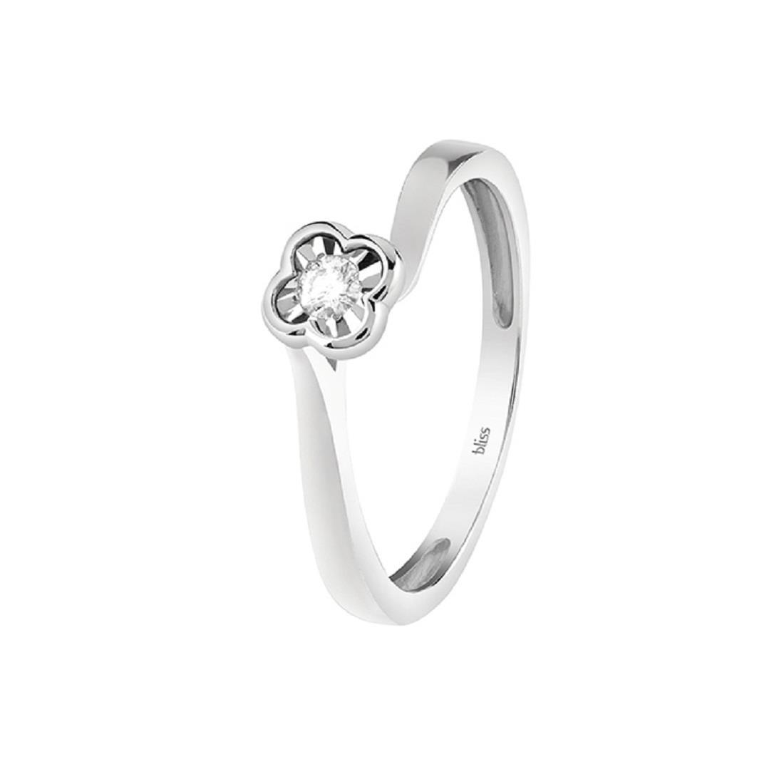 Flower ring with diamond - BLISS