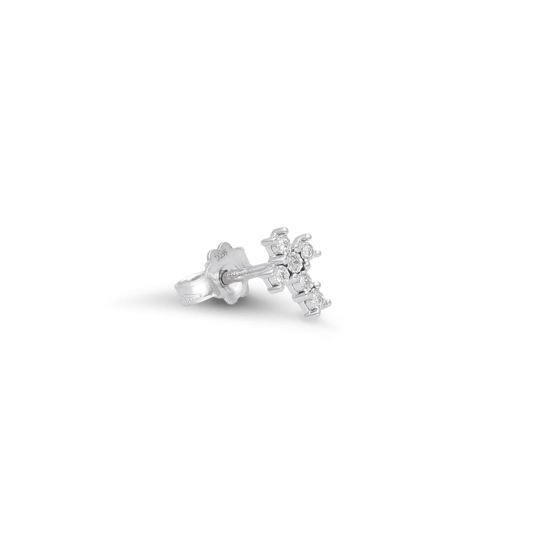 Mono cross earrings with diamonds - BLISS