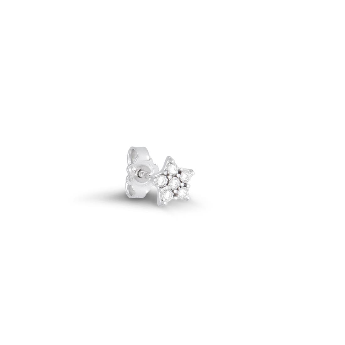 Mono orecchini stella con diamanti - BLISS