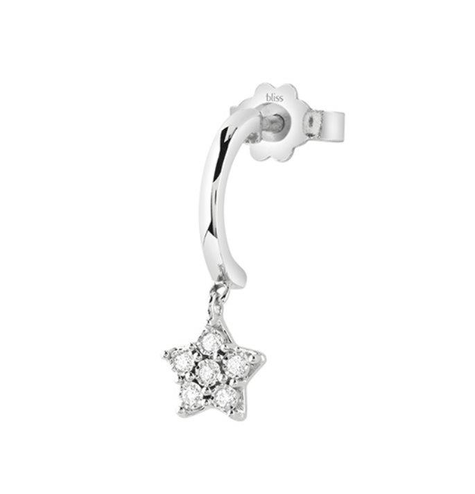 Mono star earrings with diamonds - BLISS