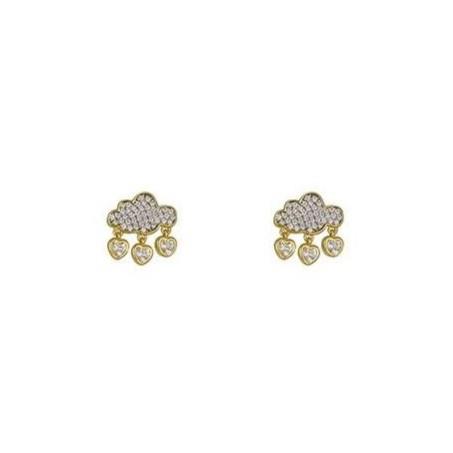 Love Storm silver earrings with white zircons - CUORI MILANO