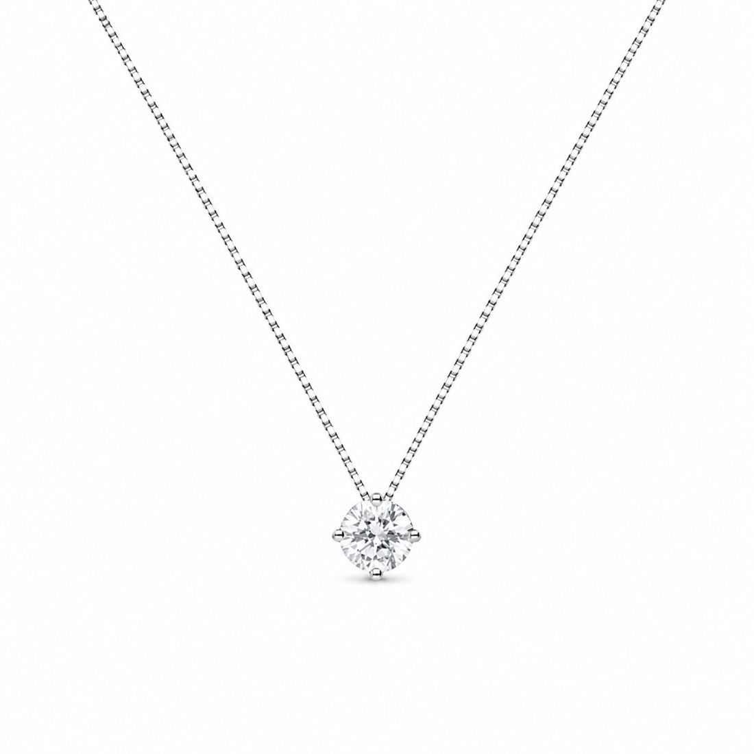 Collana punto luce in oro bianco con diamanti ct. 0,82 - ALFIERI & ST. JOHN