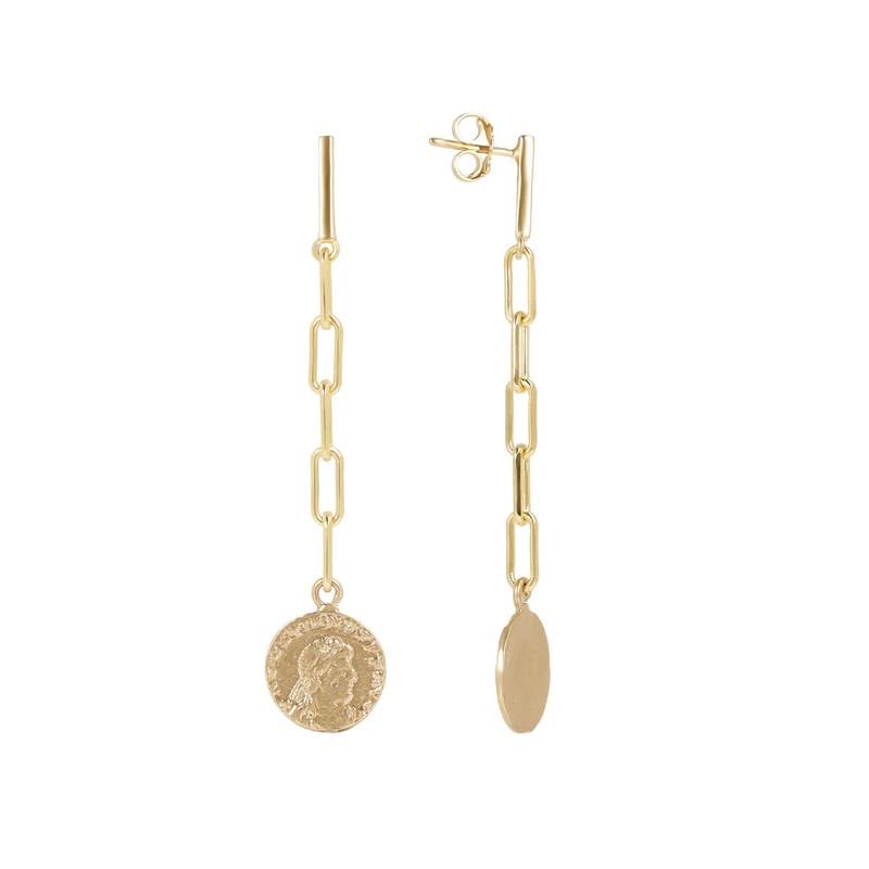 DANGLE EARRINGS WITH COIN - ETRUSCA