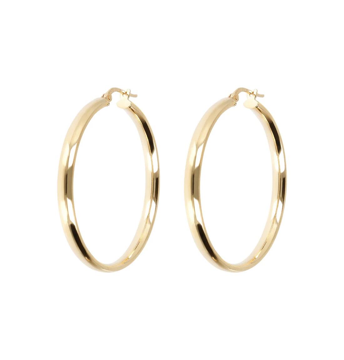 POLISHED ROUND 1,50" HOOP EARRINGS - ETRUSCA