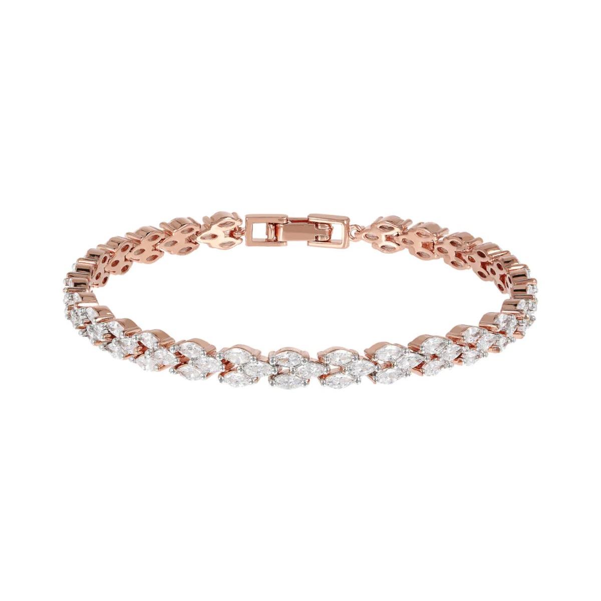 Bracciale tennis con treccia di zirconi - BRONZALLURE