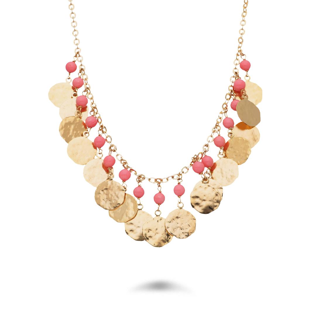 Collana placcato oro con perle rosa - TOSCANA BY ETRUSCA