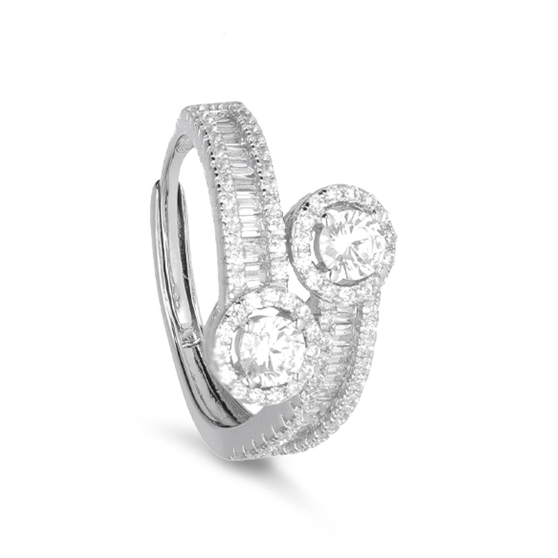 Anillo Contrarie con circonitas - ORO&CO 925