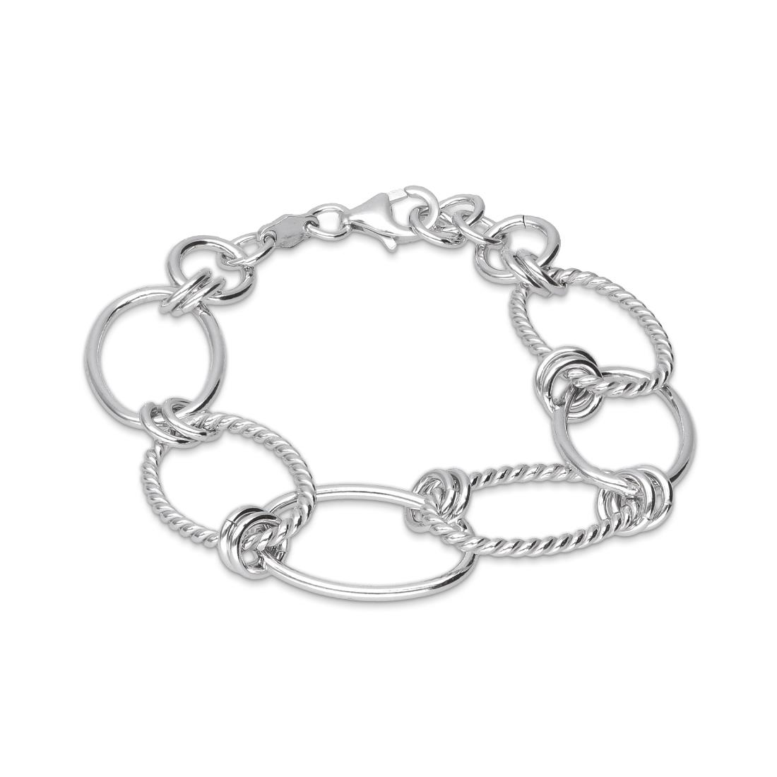 Silver bracelet with ovals - ORO&CO 925