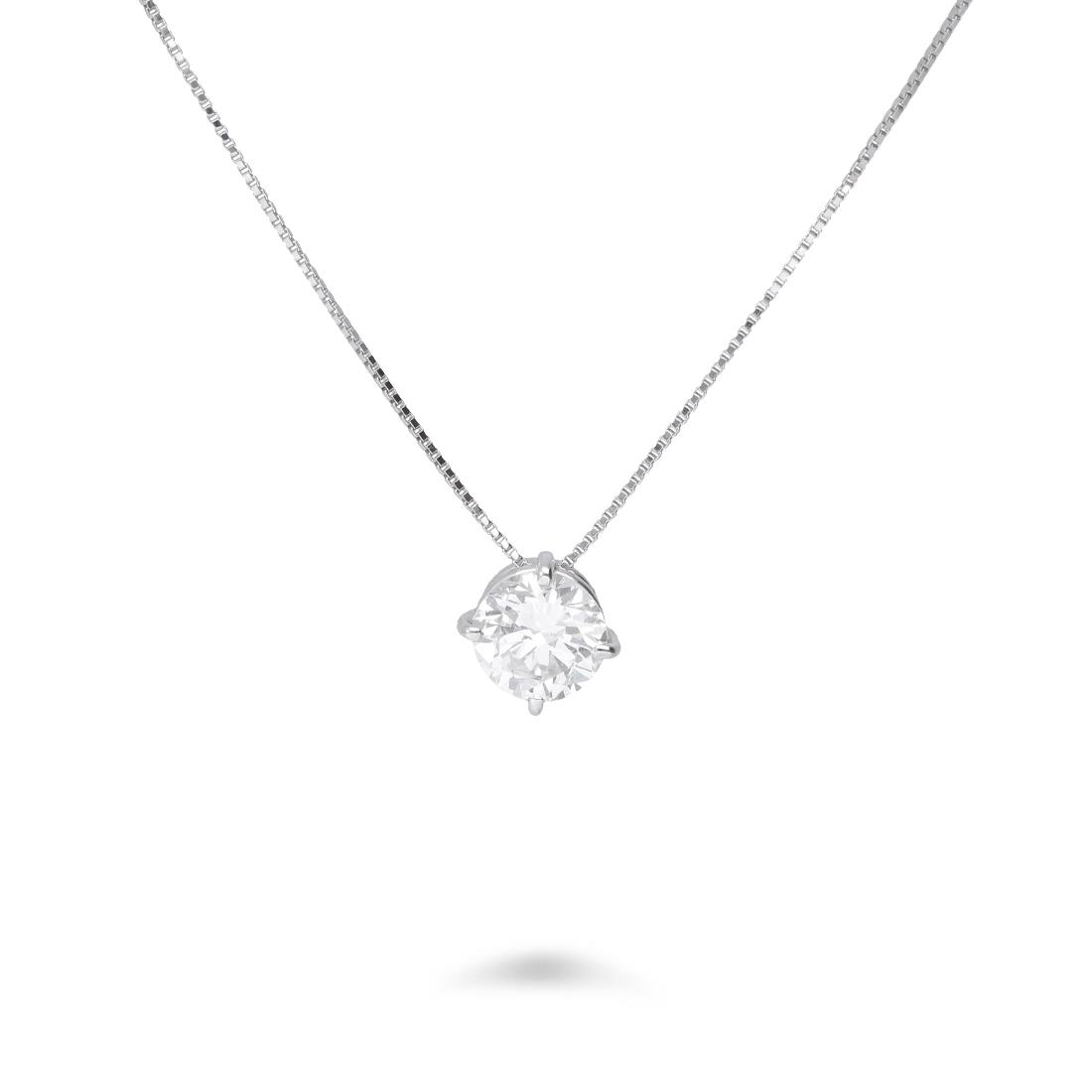 Light point necklace in white gold with 0.81 ct diamonds - ALFIERI & ST. JOHN