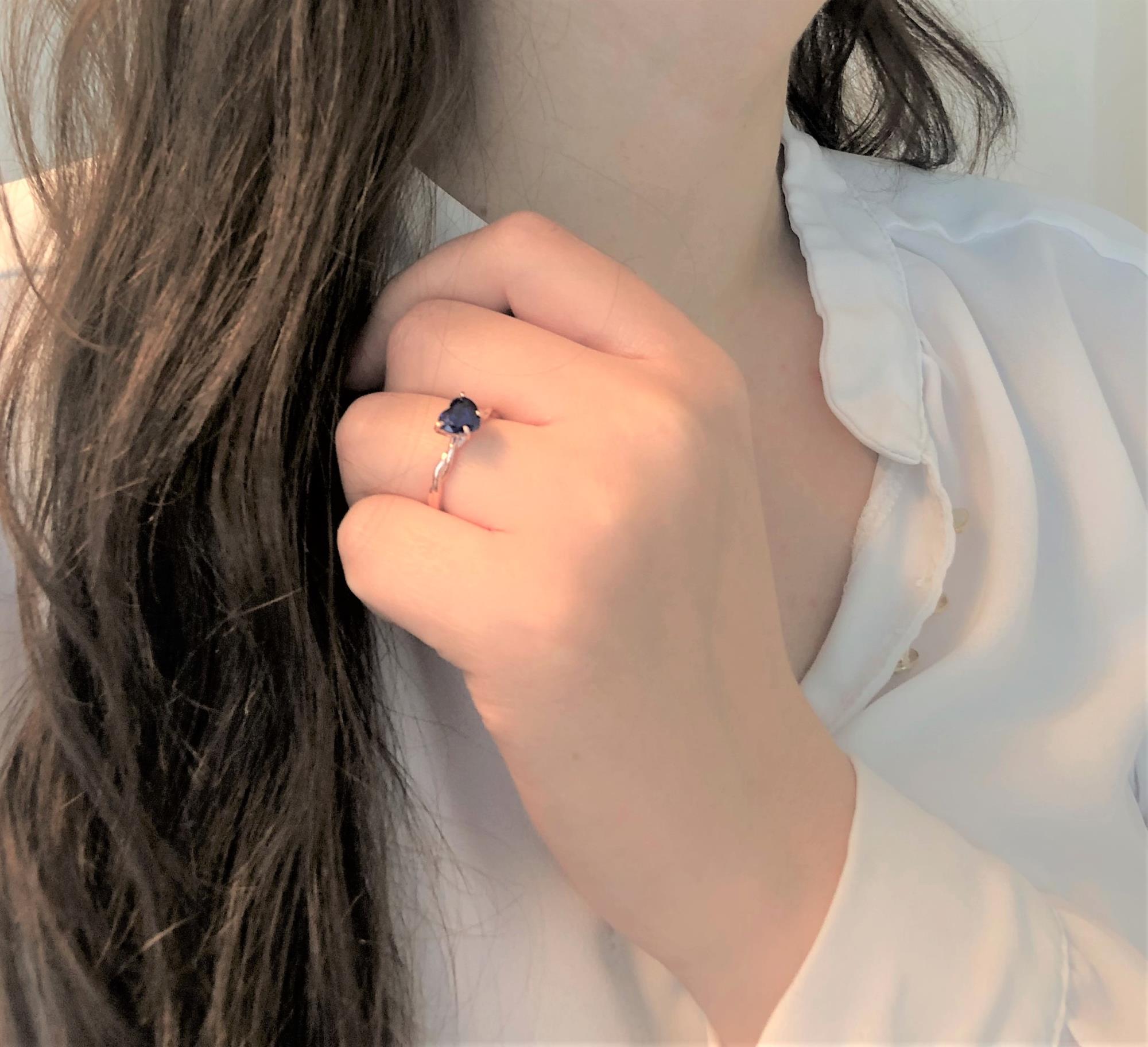 Rose silver ring with zircon - CUORI MILANO