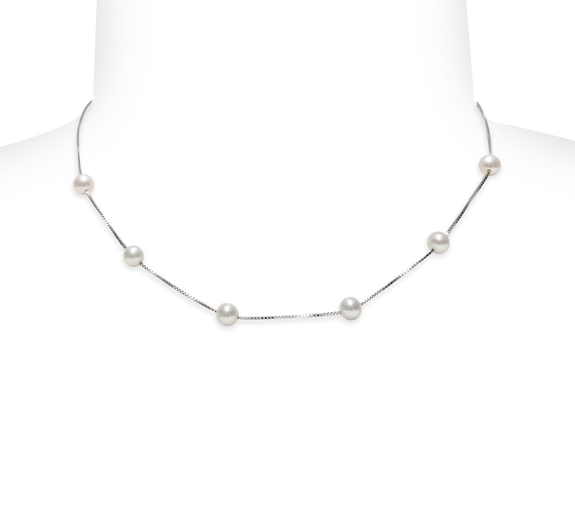 Collar de plata con perlas - MAYUMI