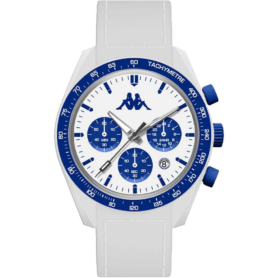 Reloj con caja de 45 mm en blanco y azul - KAPPA
