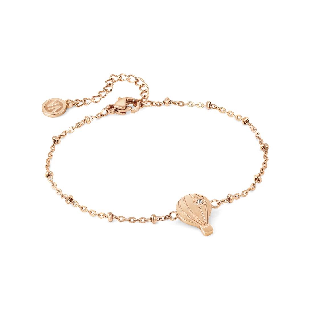 Bracciale in acciaio con mongolfiera e zirconi - NOMINATION