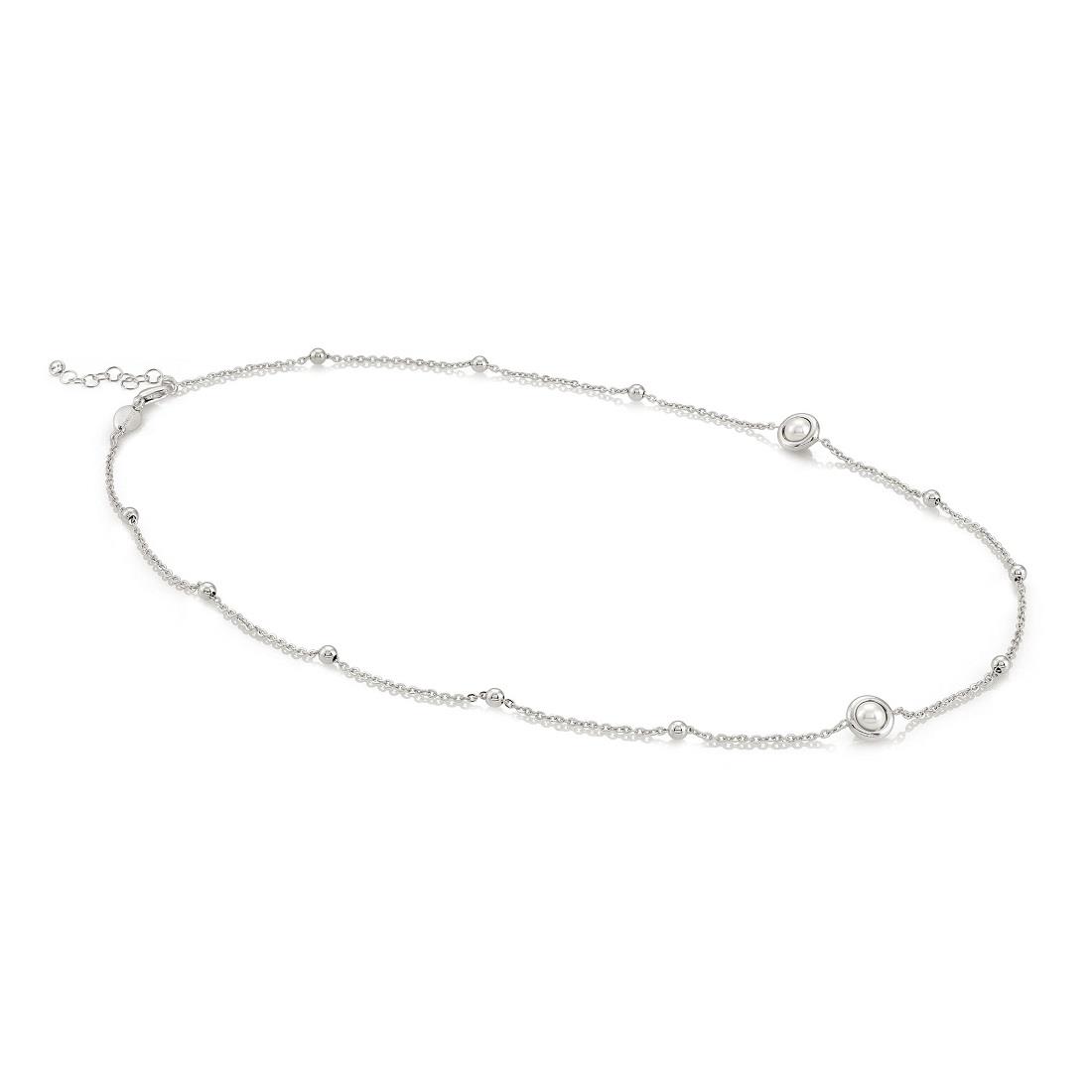 Necklace in silver and pearls - NOMINATION