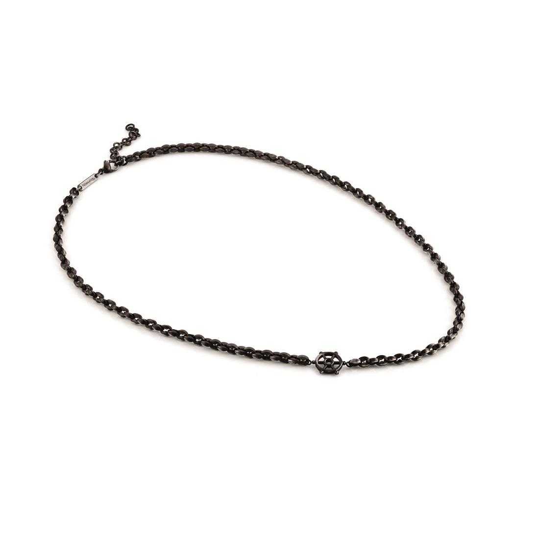 Necklace in steel with rudder symbol - NOMINATION