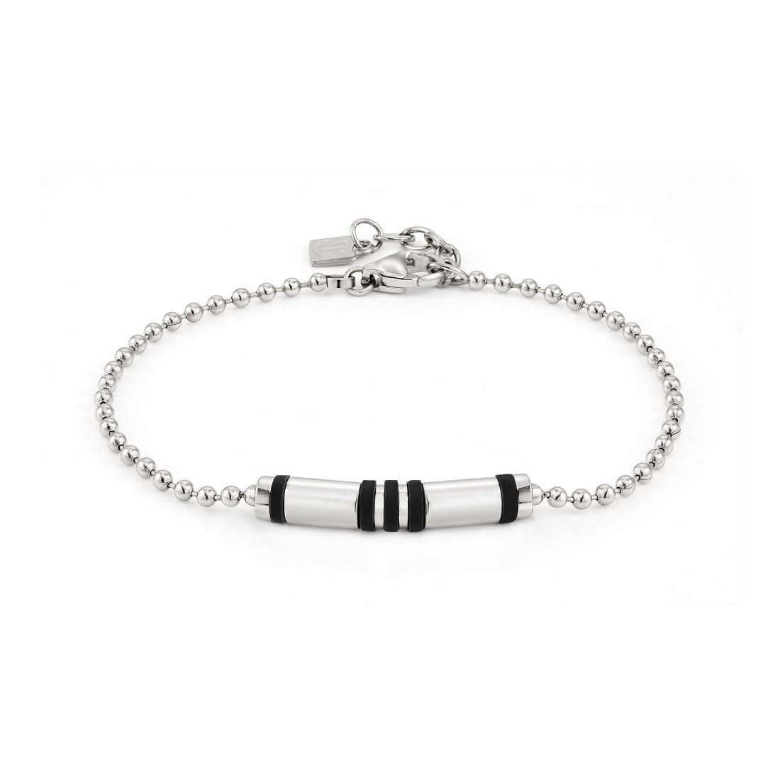 Bracelet in steel with black circles - NOMINATION