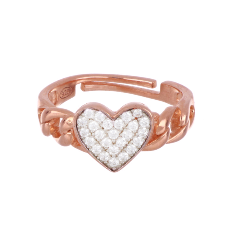 One Love ring in silver and white zircons - CUORI MILANO