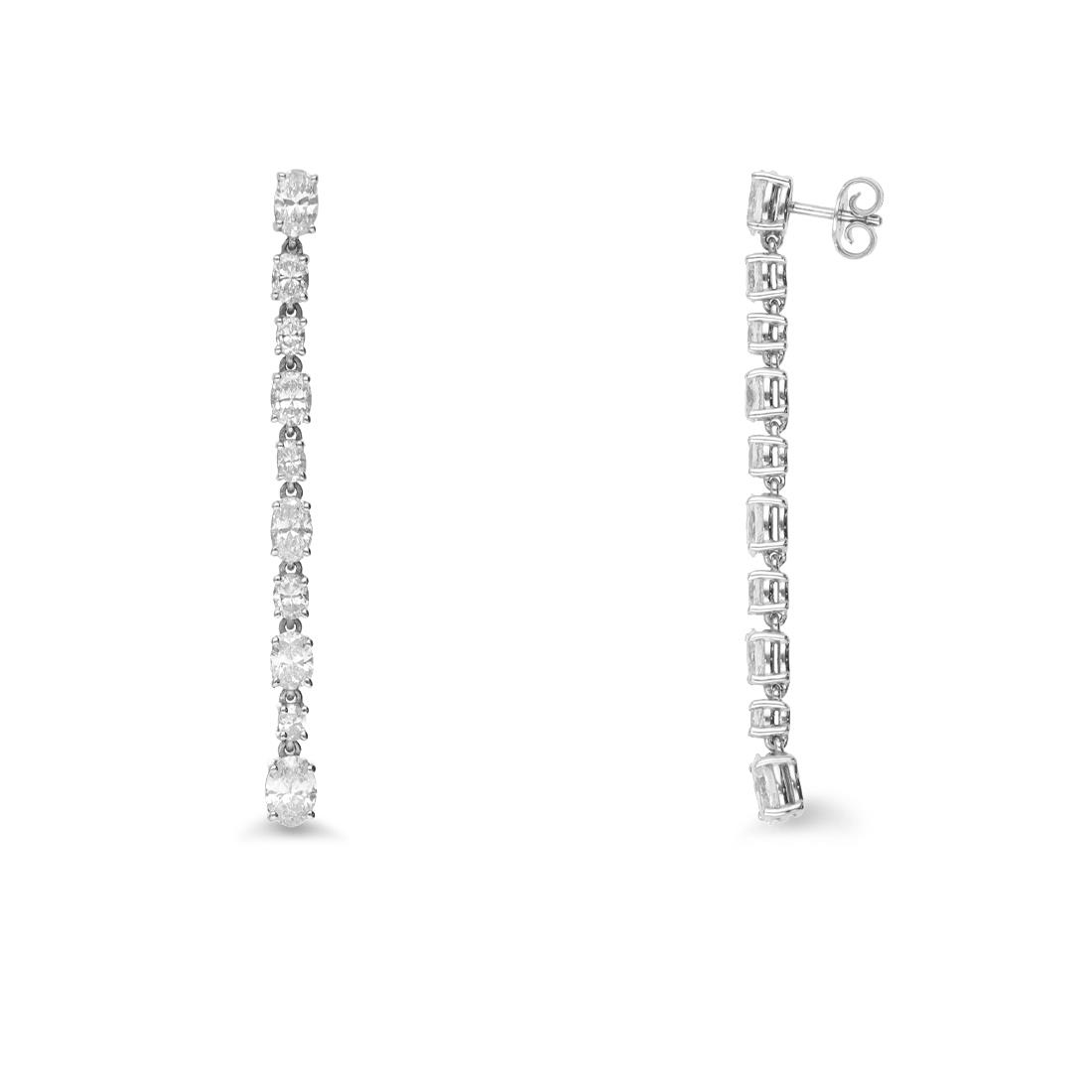 Pendientes tenis en oro y diamantes ct. 4.09 - ALFIERI & ST. JOHN