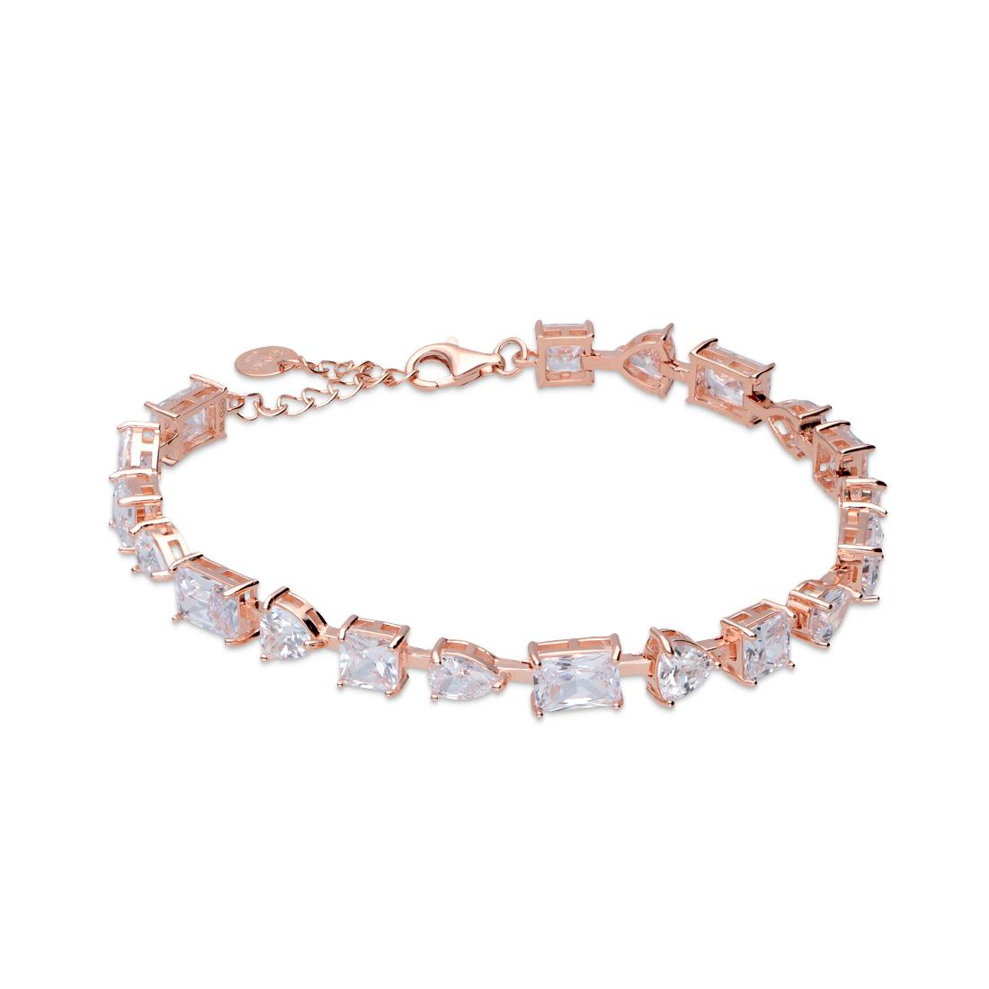 Bracelet in rose silver and zircons - ORO&CO 925