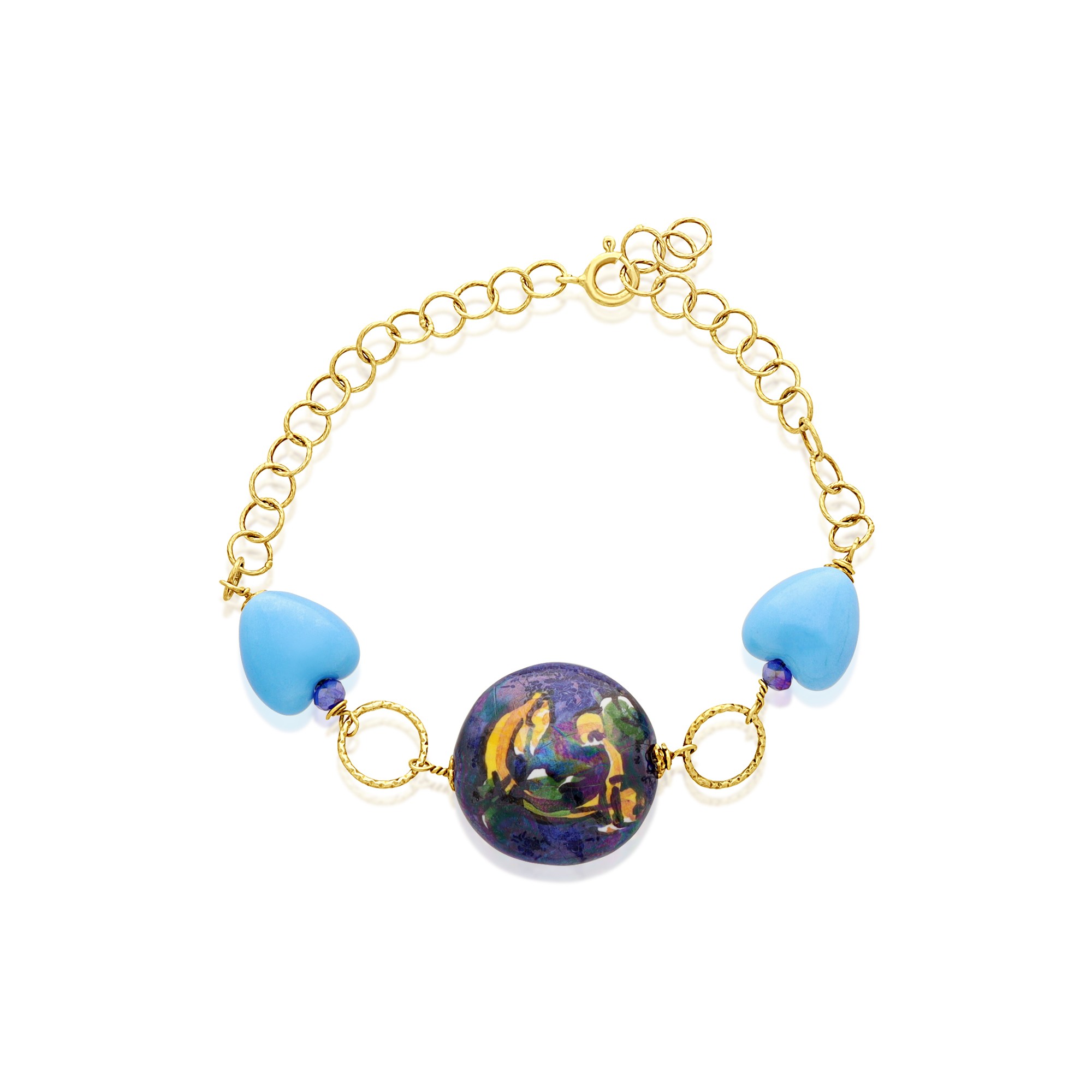 Bracciale in argento e ceramica - LE PERLE DI CALTAGIRONE