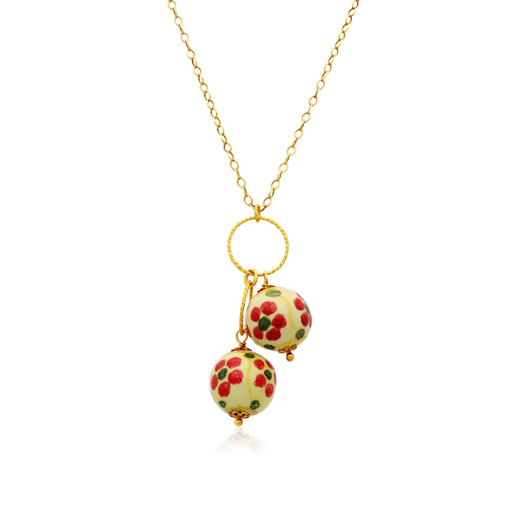 Collana Aalina in argento e ceramica - LE PERLE DI CALTAGIRONE
